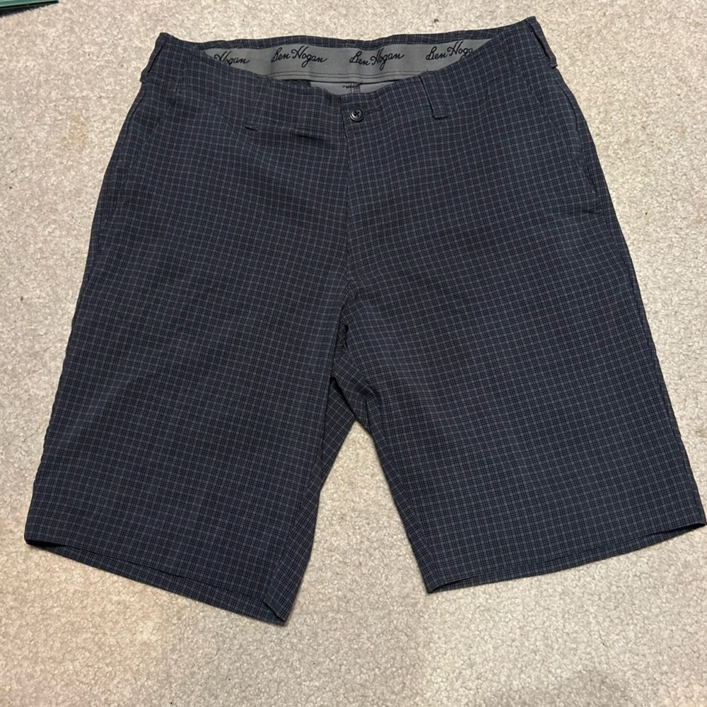 Black Checkered Ben Hogan Men's Shorts, Size 32, Golf, Casual, Preppy, Athletic